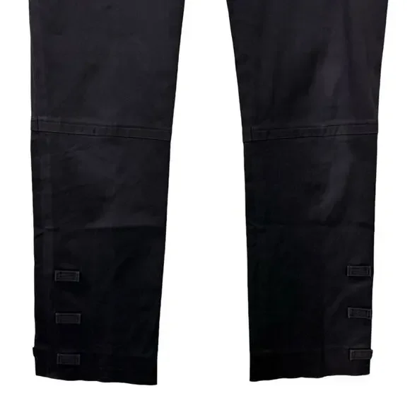 Yves Saint Laurent YVS Black Chino Exposed Zipper Sim Straight Cropped Pants - Picture 6 of 10